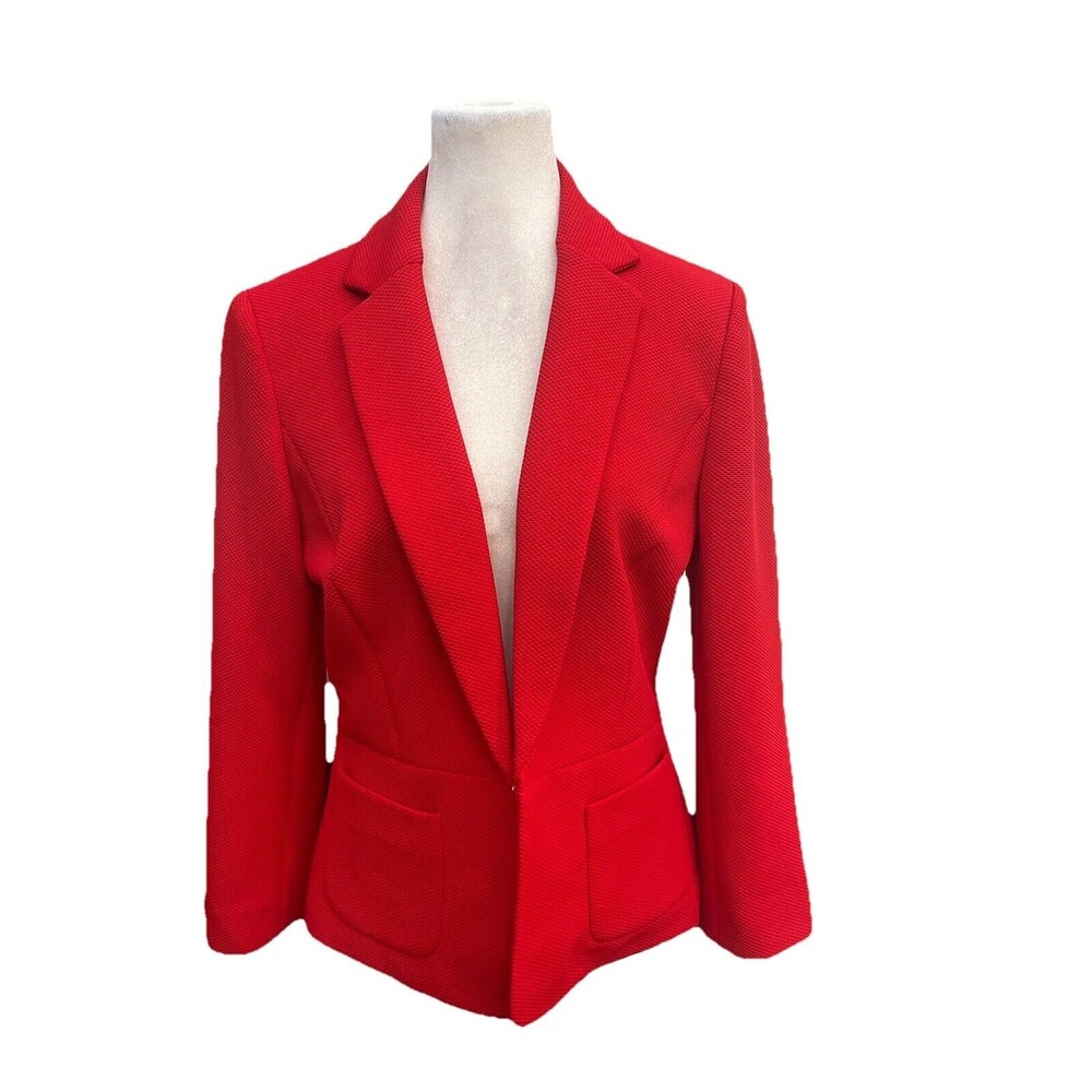 Tahari Arthur S. Levine Women’s Size 6 Red Blazer Suit Jacket Formal Long Sleeve